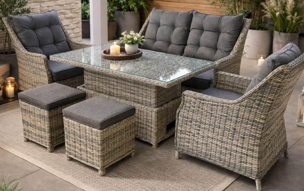 Set mobila de gradina Hola Stella Mocha/Grey