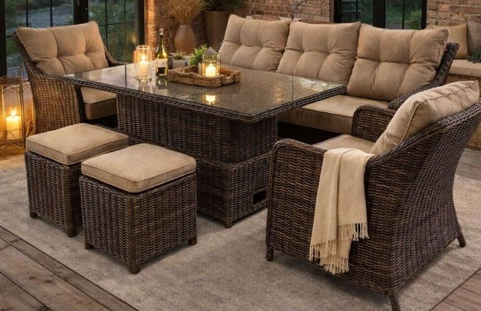 Set mobila de gradina Hola Sevilla Brown