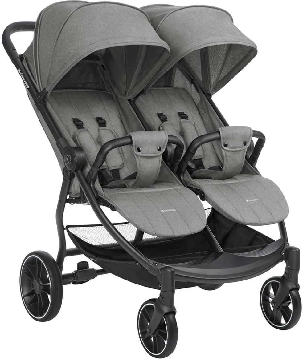 Carucior pentru gemeni Kikka Boo Happy 2 Light Grey (KB.223090)