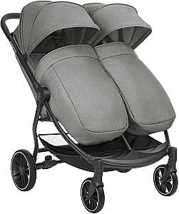 Carucior pentru gemeni Kikka Boo Happy 2 Light Grey (KB.223090)