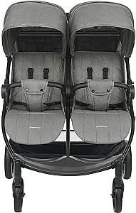 Carucior pentru gemeni Kikka Boo Happy 2 Light Grey (KB.223090)