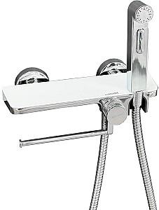 Baterie pentru bideu Mat|eco Hafa Alb Cromat