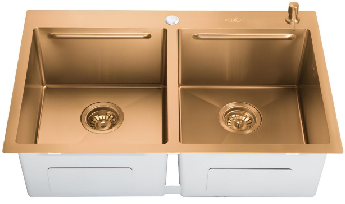 Chiuveta de bucatarie SanDonna HD7850 dubla Cupru