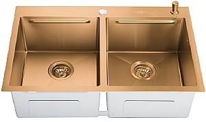 Chiuveta de bucatarie SanDonna HD7850 dubla Cupru