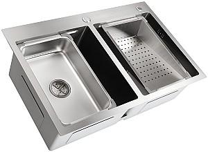 Chiuveta de bucatarie SanDonna HD7850 dubla Crom satin