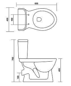 Vas WC Orient Ceramic Classic+Capac PP (127151)