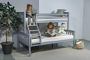 Pat copii MobiCasa Mowgli 80/120x200 Gri