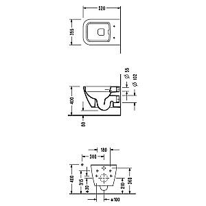 Vas WC Serel Rita Rimless cu functie bideu soft close easy release DRP