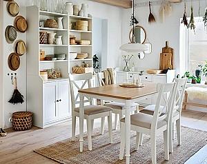 Masa IKEA Danderyd oak veneer-white 130×80 cm