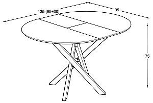 Masa Mika Ruta 96 Sonata High Gloss (Negru)
