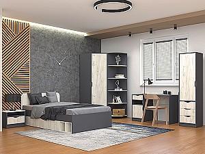 Etajera Yasen Disney 500x380x2000 mm stejar kraft alb