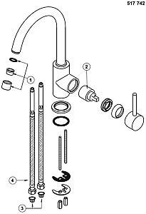 Robinet bucatarie Blanco Mida (517742)