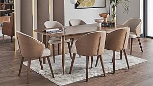 Masa Dogtas LIKYA Walnut/Gold