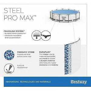 Piscina cu carcasa BESTWAY Steel Pro Max 305x76 cm