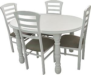 Masa Viitorul Ovala Ext. 240x100 cm Alb