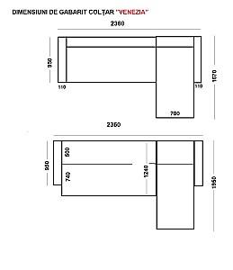 Canapea coltar Polimobil Venezia