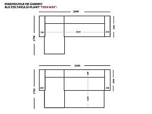 Canapea coltar Polimobil Iton Mini (2,60*1,75 m)