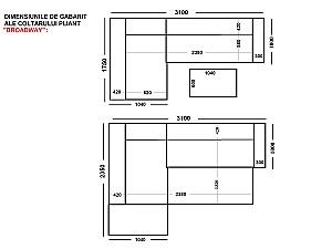 Canapea coltar Polimobil Broadway (3.10*1.75 m)