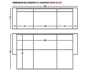 Canapea Polimobil Rimini III LUX