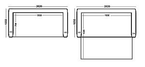 Canapea Polimobil VERSACE (2.6 m)