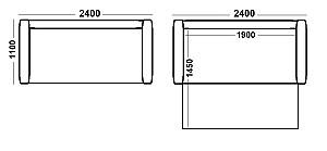 Canapea Polimobil MODUS (2.4 m)