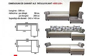 Canapea coltar Polimobil XXX Lux (3x2 m)