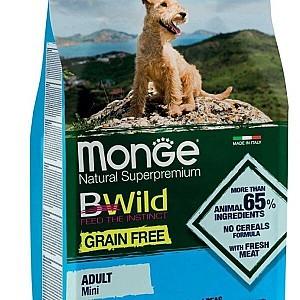 Hrana uscata pentru caini Monge DRY DOG BWILD GF MINI ADULT Anchovies/Peas 2.5 kg