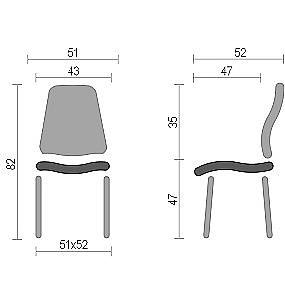 Scaun Papatya Ego-S Orange/Anthracite