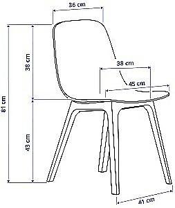 Scaun IKEA Odger Antracit(Negru)