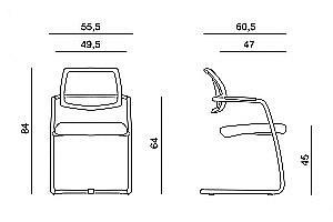 Scaun Antares 2180/S MAGIX NET antracit