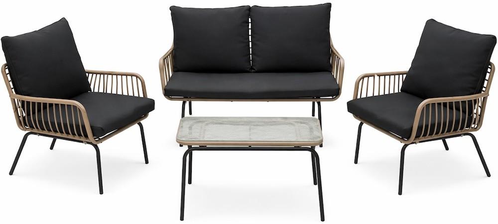 Set mobila de gradina Waltz COMOD Negru