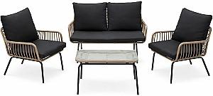 Set mobila de gradina Waltz COMOD Negru