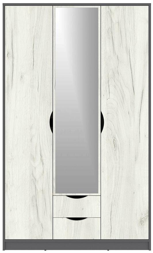 Dulap pentru copii Yasen Disney (Retne) 3D2S1OGL Grafit Gri/Stejar Kraft Alb