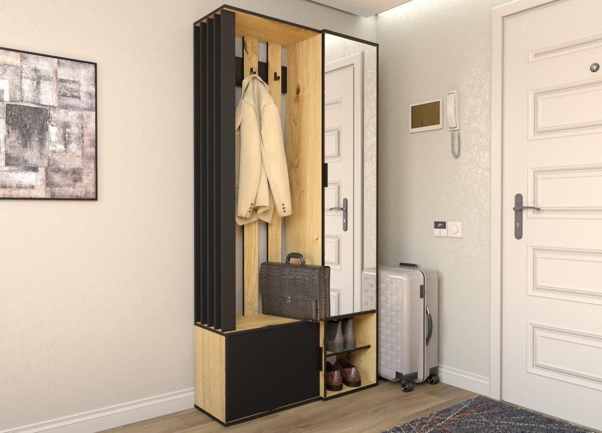 Antreu Yasen Loft Stejar Artizan / Negru