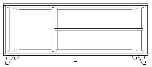 Tumba pentru televizor Yasen Tina 2D Cașmir (Bej) / Negru