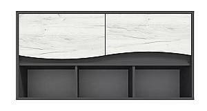 Mobila camera copii Yasen Geneva Nr.1 Grafit Gri / Stejar Kraft Alb