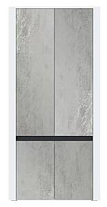 Living Yasen Bodena Nr.1 Nimfea Alb / Oxid Deschis (Gri) / Negru