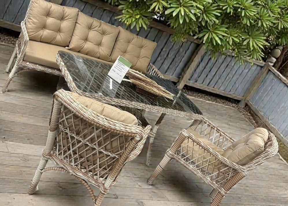 Set mobila de gradina Sunyard Polo (triplu) Bej