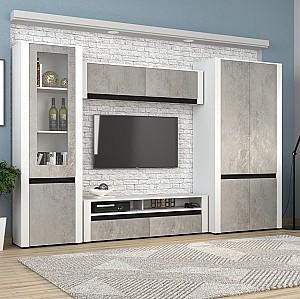 Dulap Yasen Bodena 4D Nimfea Alb / Oxid Deschis / Negru