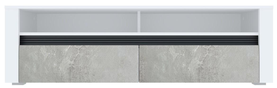 Tumba pentru televizor Yasen Bodena 2S Nimfea Alb / Oxid Deschis / Negru