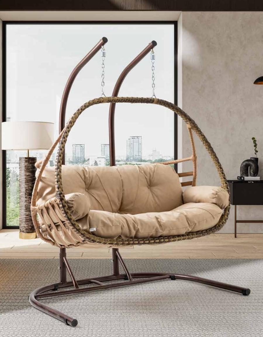 Leagan balansoar Sunyard Malta Double Brown