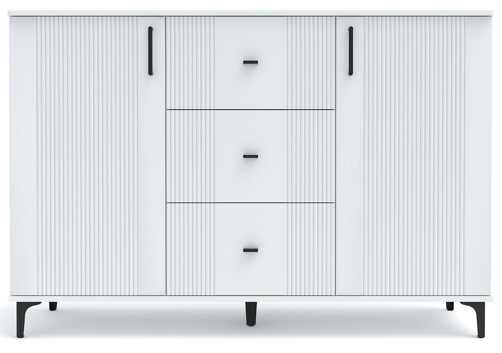 Comoda Yasen Loran 2D3S Nimfea Alb / Alb (Vopsea)