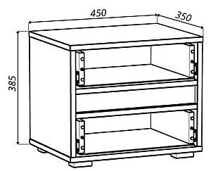 Noptiera Yasen Leo 2S (stanga) Cașmir / Stejar Artisan