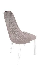 Scaun Kroll DC2-004 Light Grey Velvet/White