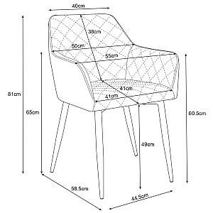 Scaun Akord SJ.082 Gri/Negru