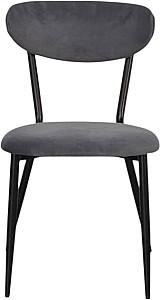 Scaun Evelin LC-251B (Negru) / Velur Dark Grey 57 (Gri)