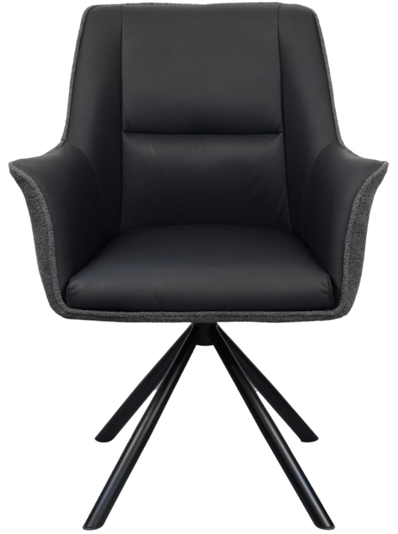 Scaun DP Blum Piele+Stofă Black