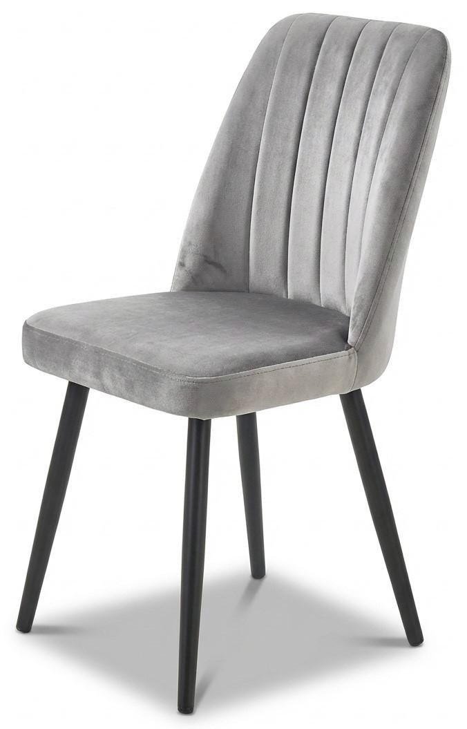 Scaun Kelebek Gold (Velur) Gri Deschis / Negru