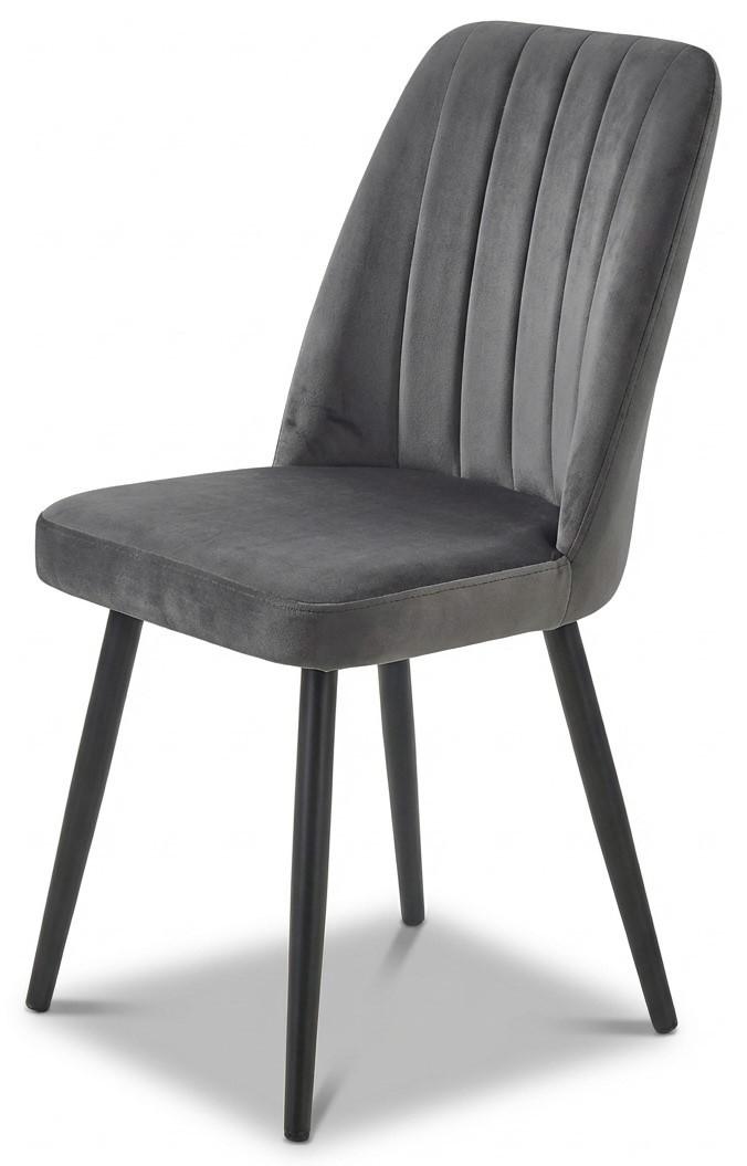 Scaun Kelebek Gold (Velur) Gri Închis / Negru