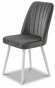 Scaun Kelebek Gold (Velur) Gri Închis / Alb